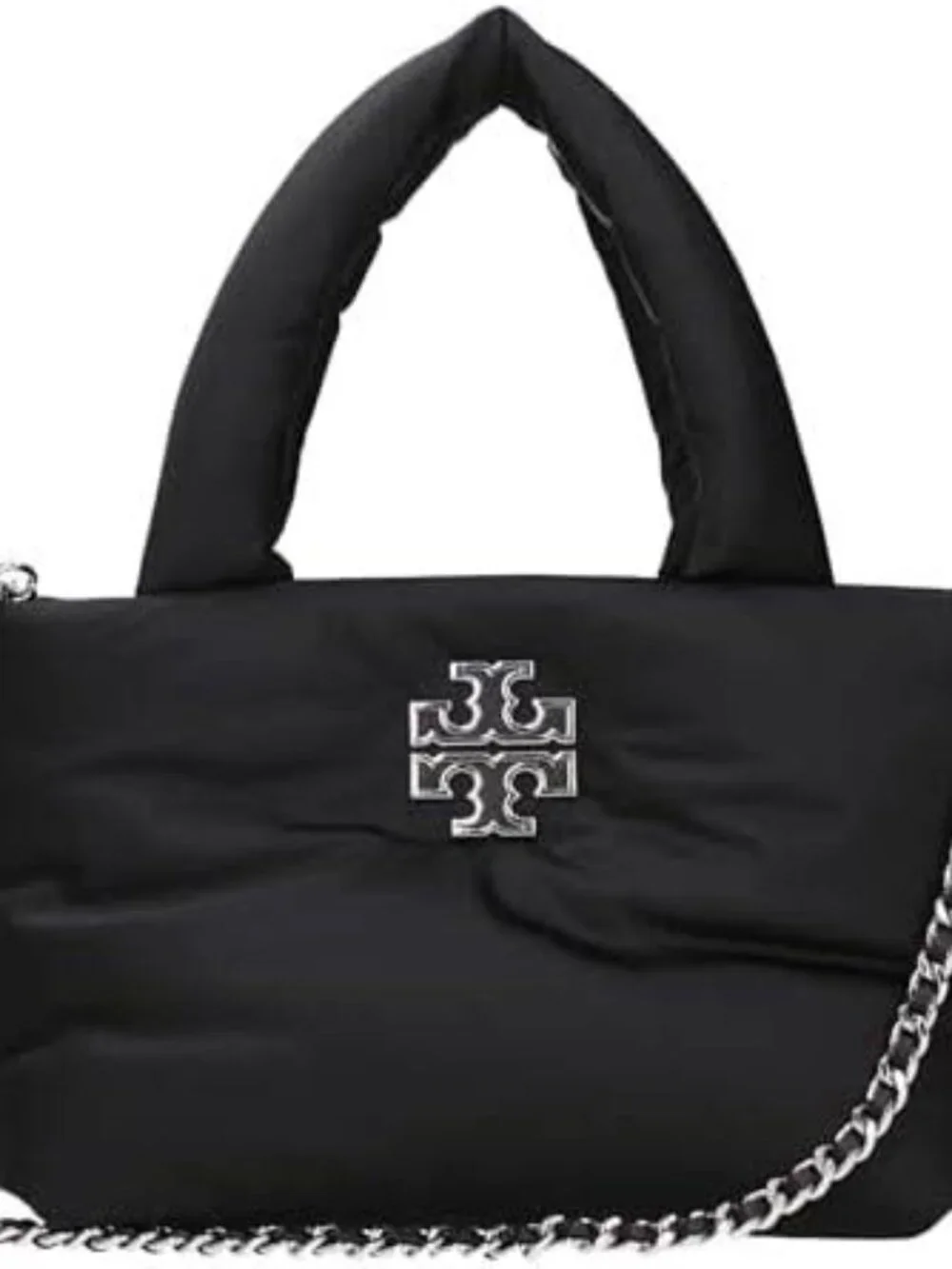NWT Tory Burch Britten Nylon Puffy Tote/Crossbody Black
